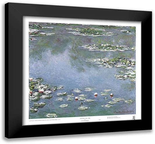 Waterlilies 13x12 Black Modern Wood Framed Art Print Poster by Monet, Claude