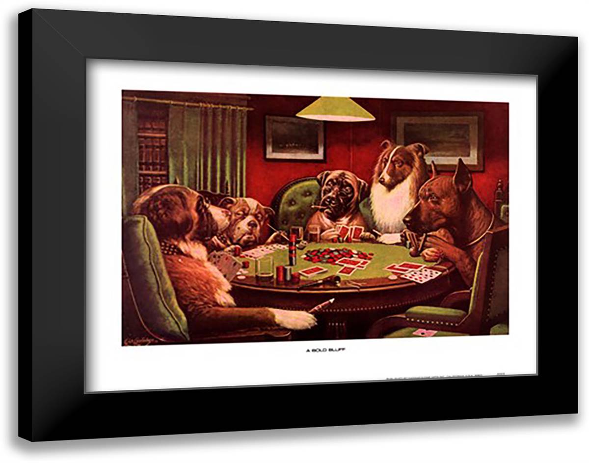 A Bold Bluff 20x16 Black Modern Wood Framed Art Print Poster by Coolidge, Cassius Marcellus