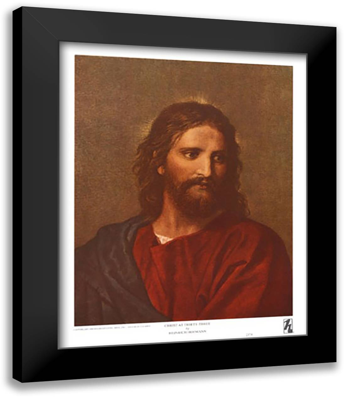 Christ at Thirty-Three 15x18 Black Modern Wood Framed Art Print Poster by Hofman, Heinrich