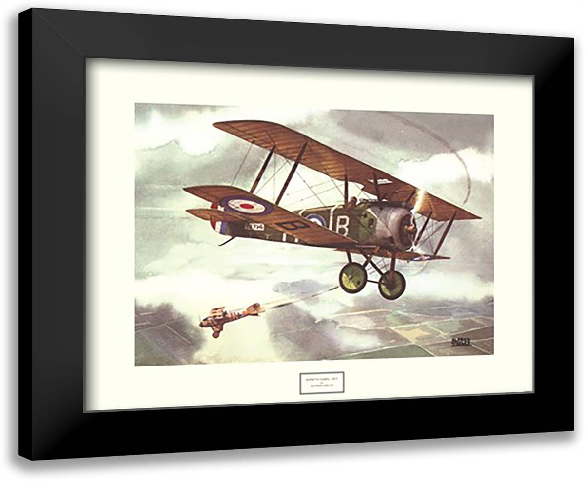Sopwith Camel, 1917 24x20 Black Modern Wood Framed Art Print Poster by Owles, Alfred
