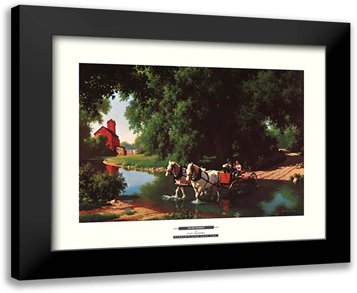 Big Moment 24x20 Black Modern Wood Framed Art Print Poster by Detlefsen, Paul