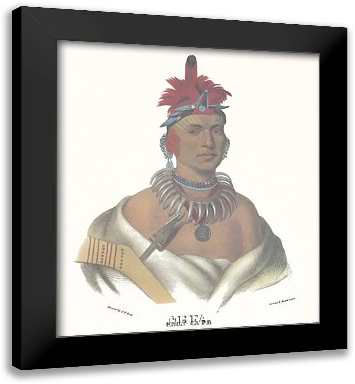 Chon-Ca-Pe 17x23 Black Modern Wood Framed Art Print Poster by King, C.B.