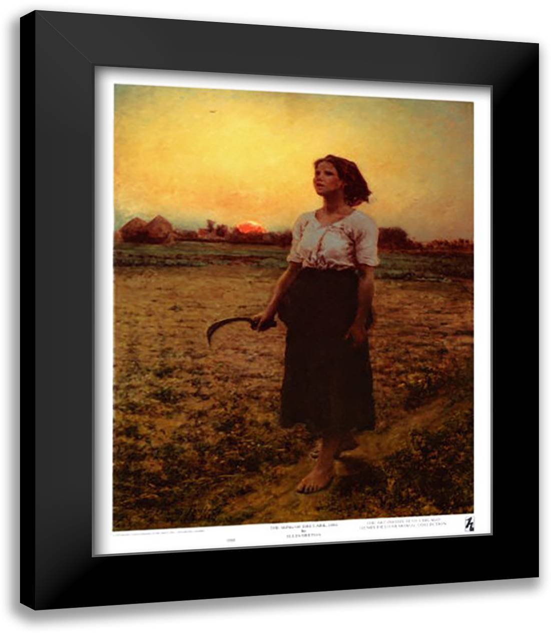 The Song of the Lark 22x28 Black Modern Wood Framed Art Print Poster by Breton, Jules