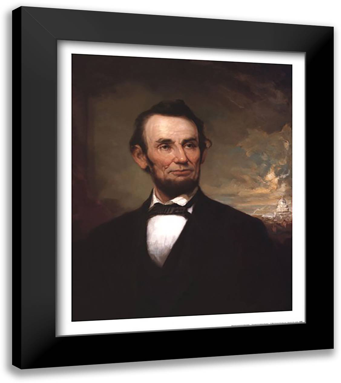 Abraham Lincoln 22x26 Black Modern Wood Framed Art Print Poster by Story, George Henry