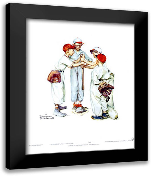 Choosin' Up 20x24 Black Modern Wood Framed Art Print Poster by Rockwell, Norman