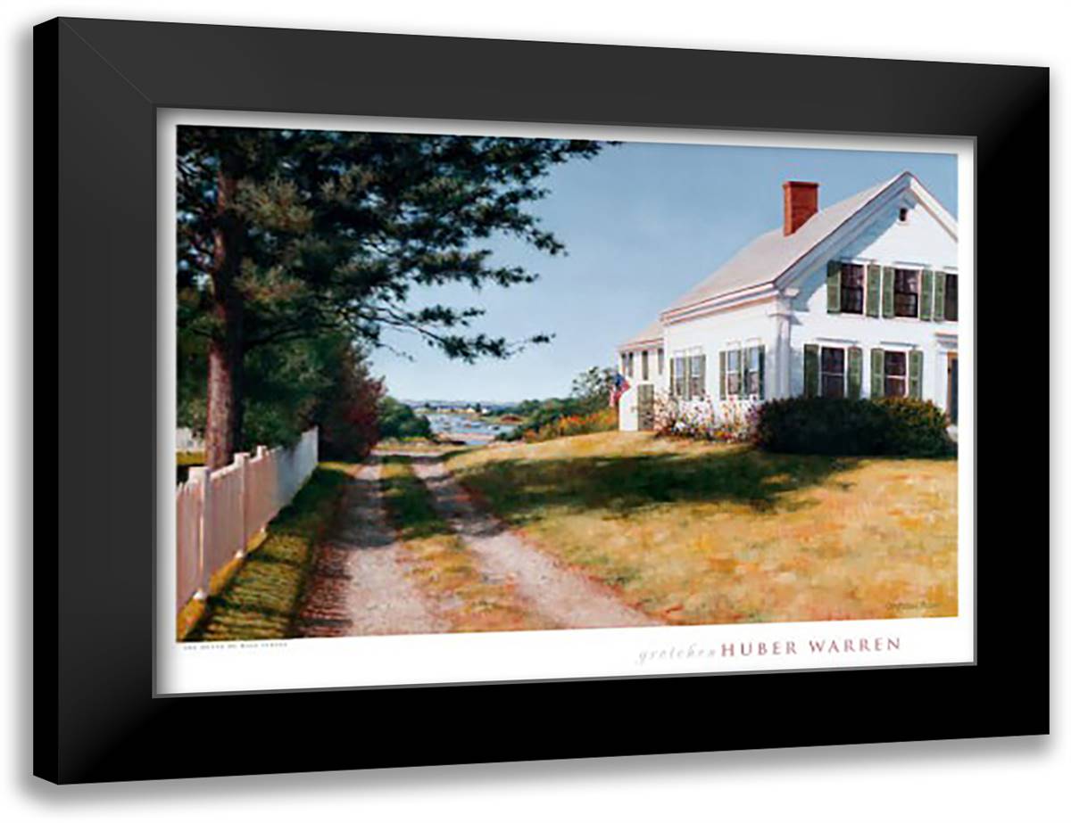 House on Main Street 34x26 Black Modern Wood Framed Art Print Poster by Warren, Gretchen Huber