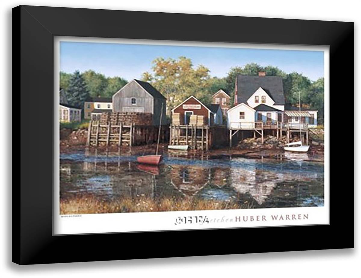 Reflections 33x24 Black Modern Wood Framed Art Print Poster by Warren, Gretchen Huber