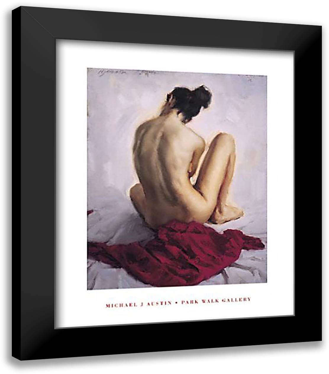 Side Light 20x24 Black Modern Wood Framed Art Print Poster by Austin, Michael