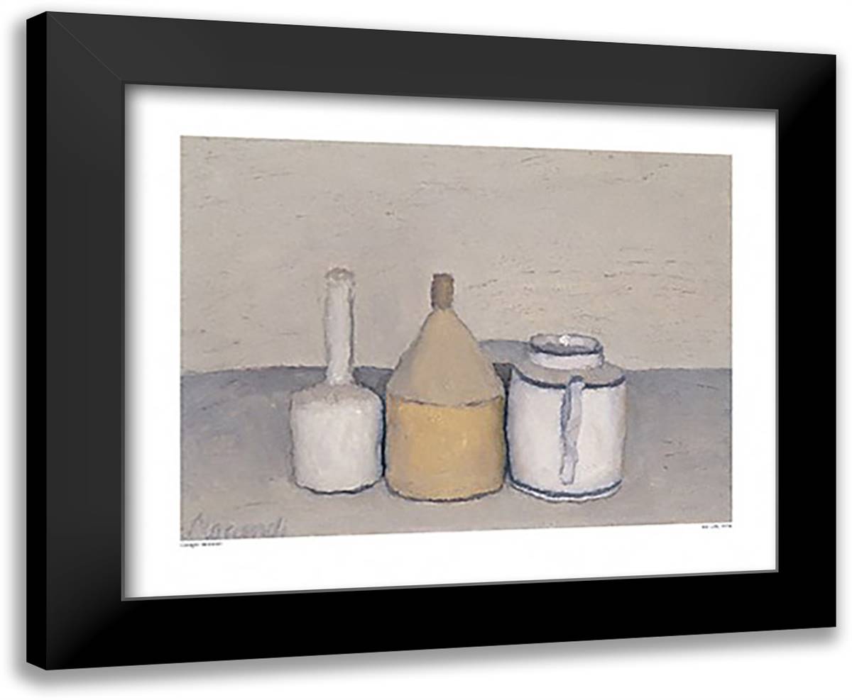 Still Life, 1956 24x20 Black Modern Wood Framed Art Print Poster by Morandi, Giorgio