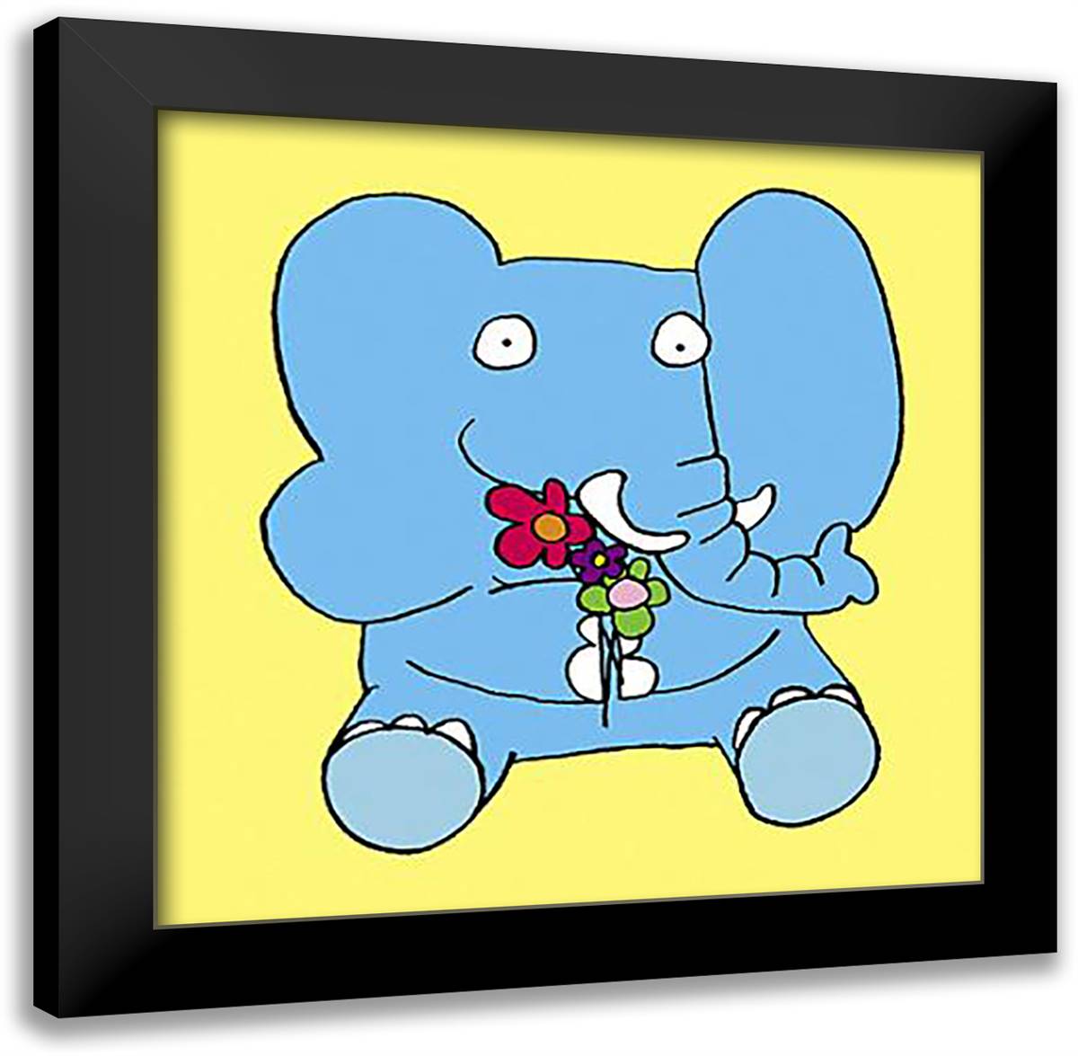 Nellie's Bloomers 20x20 Black Modern Wood Framed Art Print Poster by Nayler, Sarah