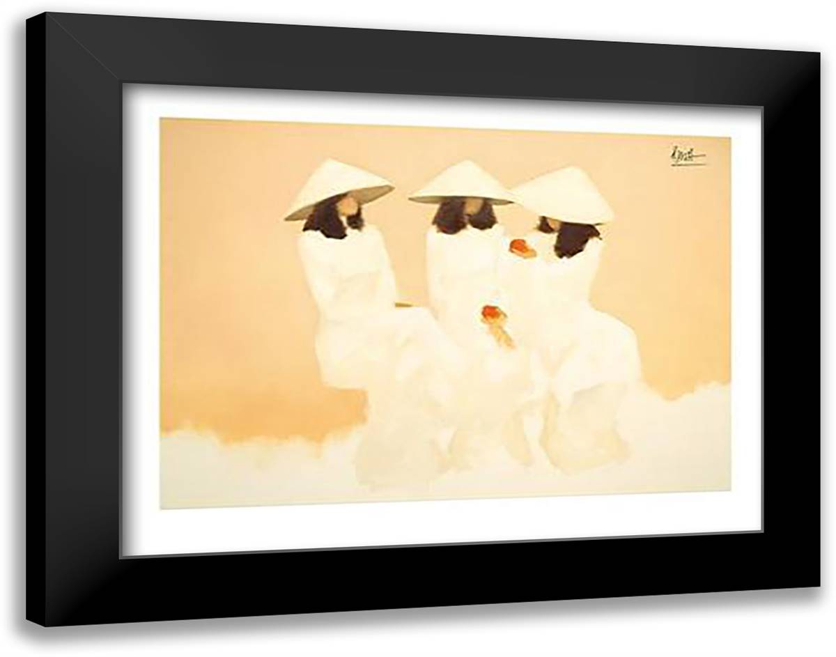 Conversation 36x28 Black Modern Wood Framed Art Print Poster by Nguyen Thanh Binh