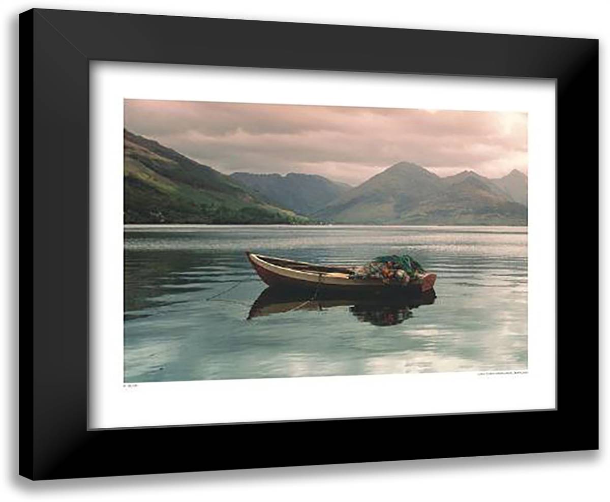 Lake Duich, Highlands, Scotland 24x20 Black Modern Wood Framed Art Print Poster by Blair, David