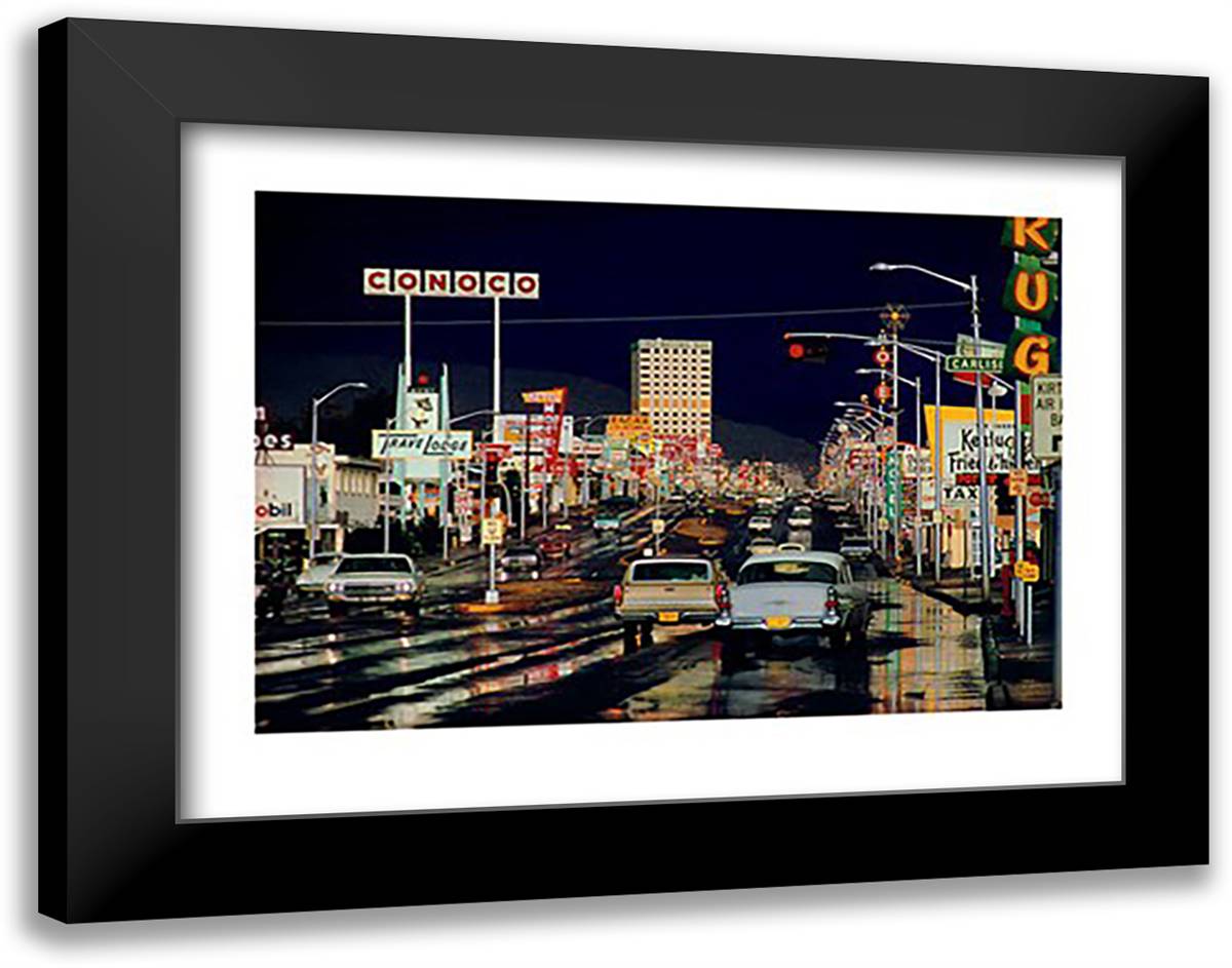 Albuquerque, New Mexico 36x28 Black Modern Wood Framed Art Print Poster by Haas, Ernst
