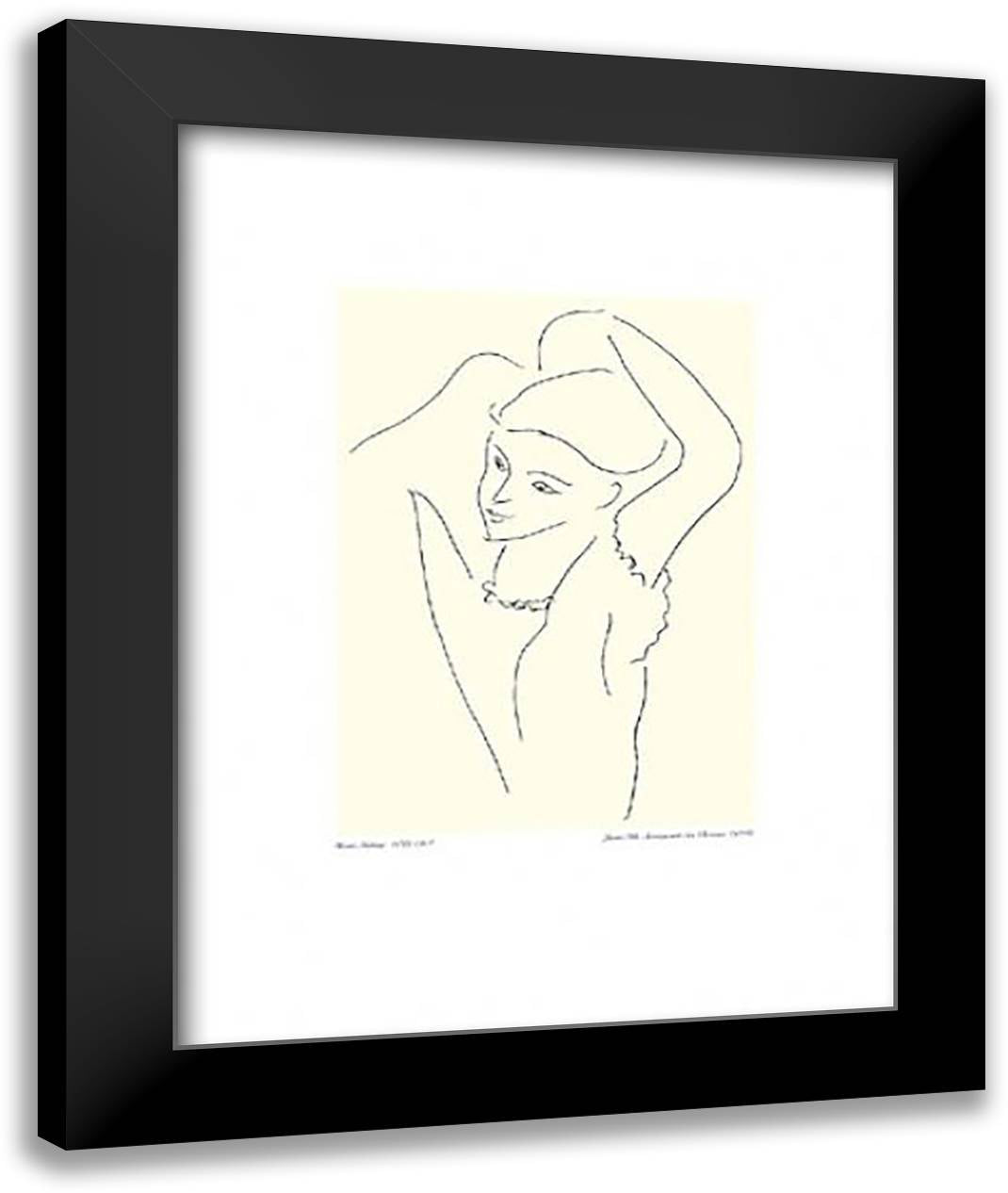 Jeune Fille 16x20 Black Modern Wood Framed Art Print Poster by Matisse, Henri