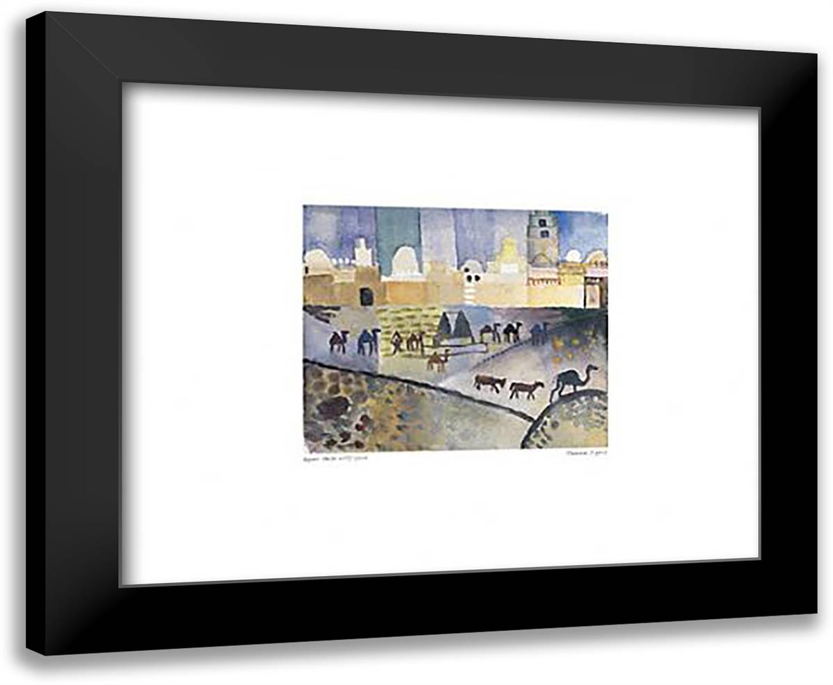 Kairouan I 24x20 Black Modern Wood Framed Art Print Poster by Macke, August