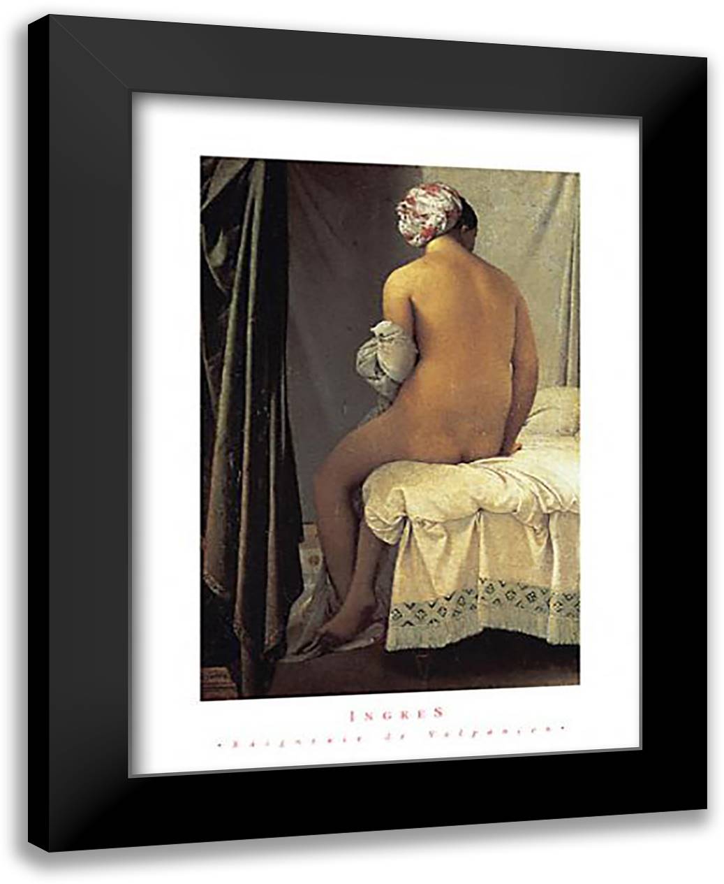 Auguste-Dominique Ingres - Baigneuse de Valpancon 24x32 Black Modern Wood Framed Art Print Poster by Ingres, Jean-Auguste-Dominique