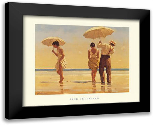 Mad Dogs 24x20 Black Modern Wood Framed Art Print Poster by Vettriano, Jack