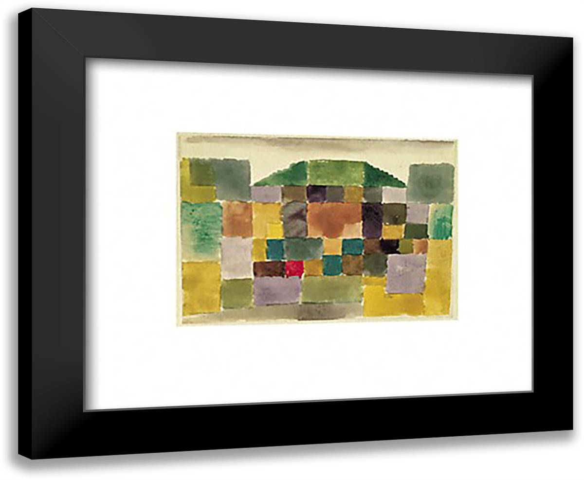 Dnenlandschaft 24x20 Black Modern Wood Framed Art Print Poster by Klee, Paul