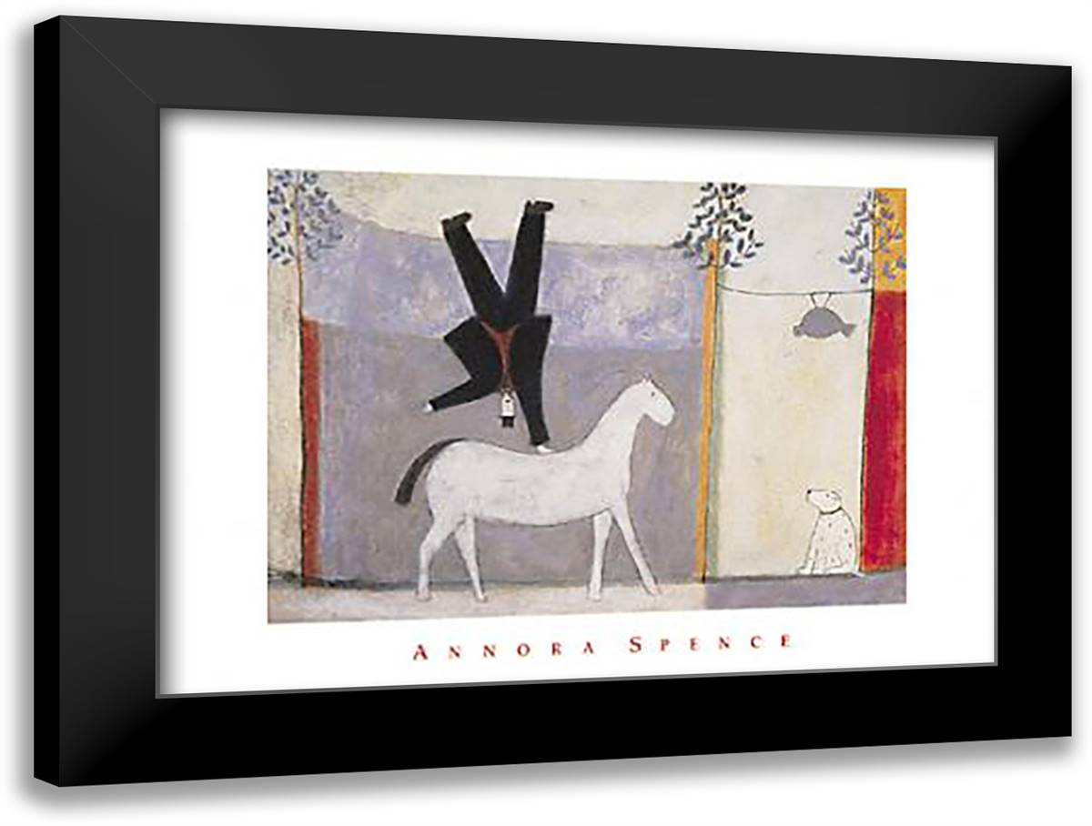 Circus Man 32x24 Black Modern Wood Framed Art Print Poster by Spence, Annora