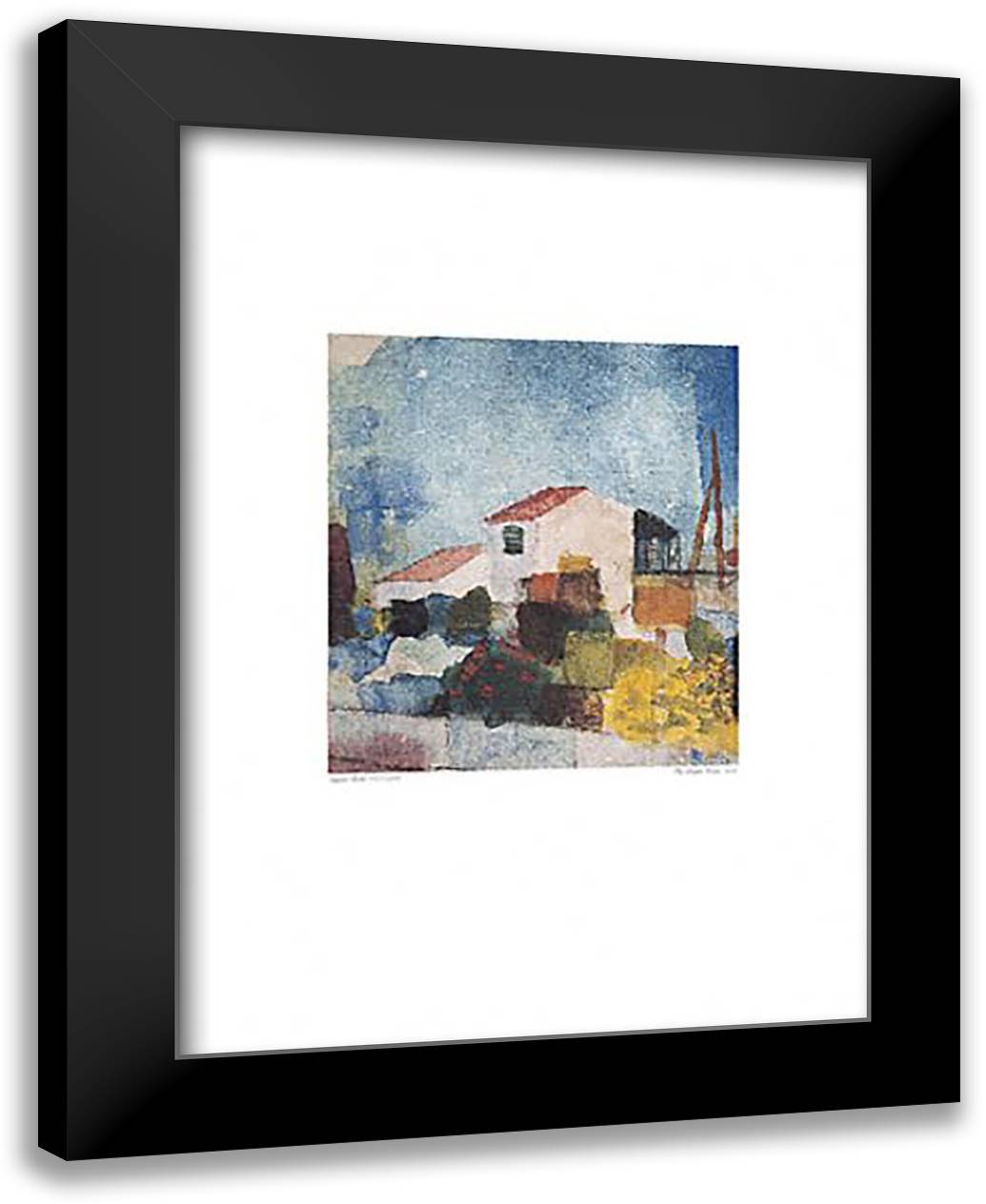 The Bright House 24x32 Black Modern Wood Framed Art Print Poster by Macke, August