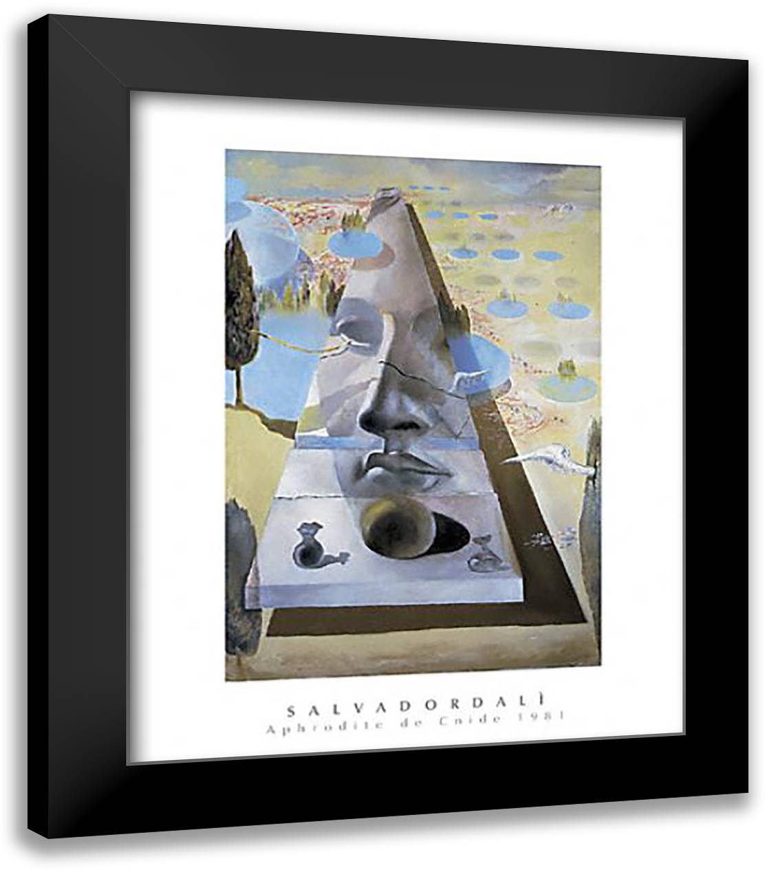 Aphrodite de Cnide 20x24 Black Modern Wood Framed Art Print Poster by Dali, Salvador
