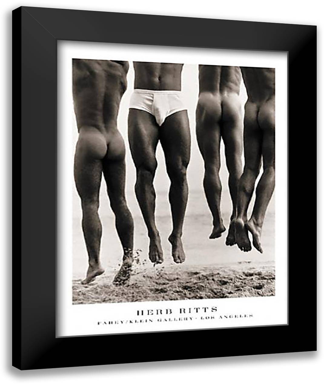 Jump 28x36 Black Modern Wood Framed Art Print Poster by Ritts, Herb