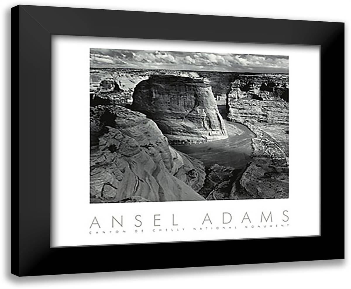 Canyon de Chelly National Monument 34x28 Black Modern Wood Framed Art Print Poster by Adams, Ansel