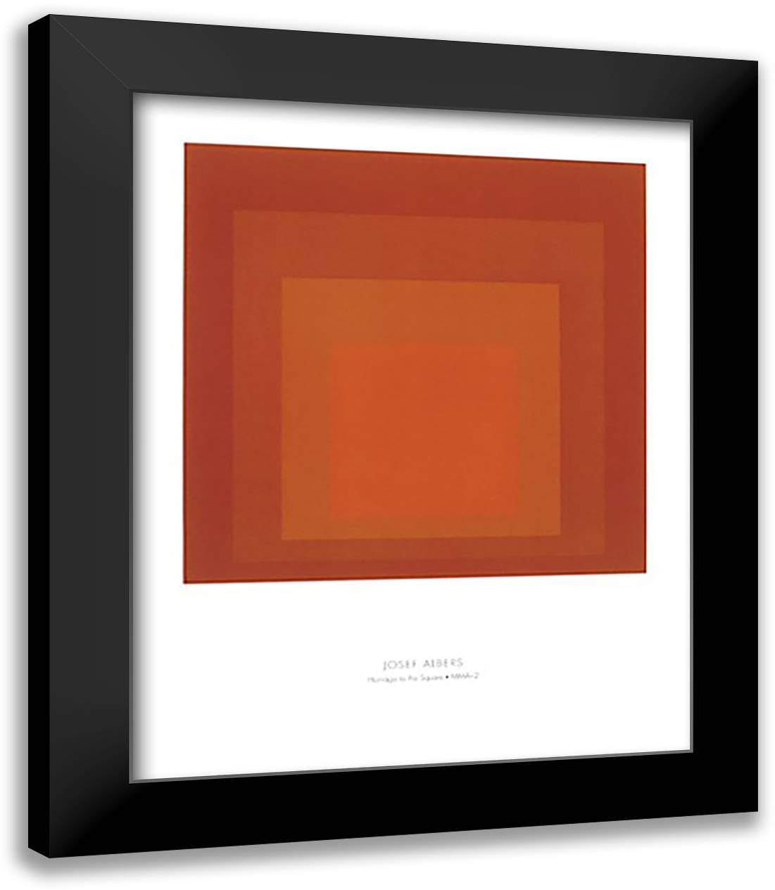 Homage to the Square: MMA-2 26x32 Black Modern Wood Framed Art Print Poster by Albers, Josef