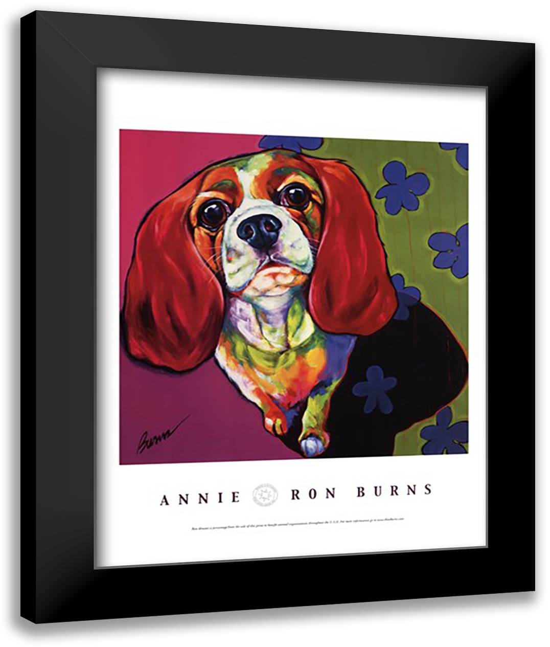 Annie 22x28 Black Modern Wood Framed Art Print Poster by Burns, Ron