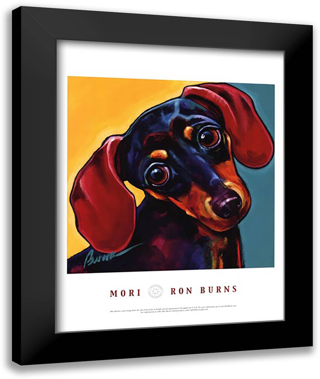 Mori 22x28 Black Modern Wood Framed Art Print Poster by Burns, Ron