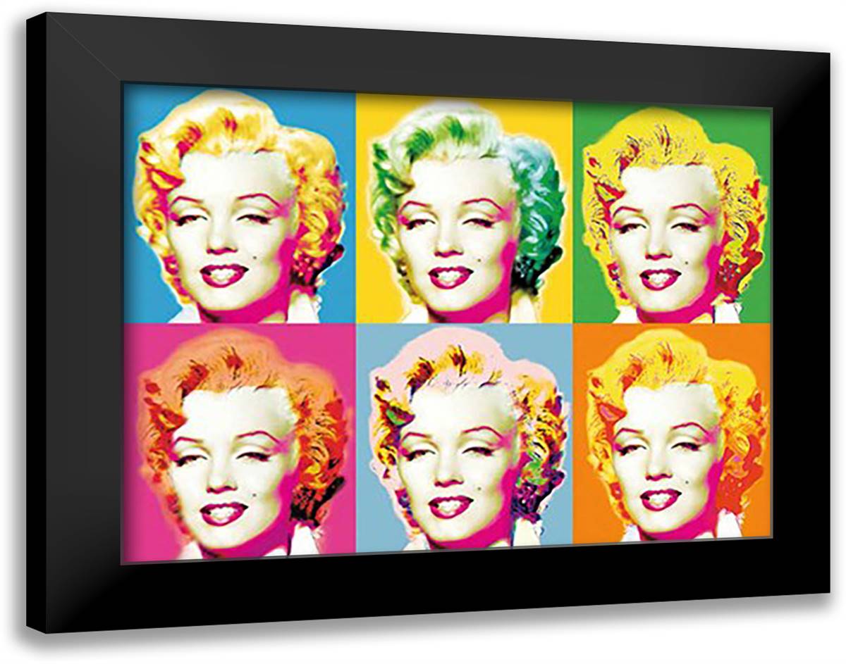 Visions of Marilyn 36x28 Black Modern Wood Framed Art Print Poster by Boulter, Wyndham
