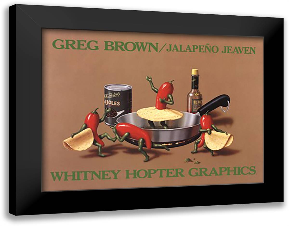 Jalapeno Jeaven 28x22 Black Modern Wood Framed Art Print Poster by Brown, Greg