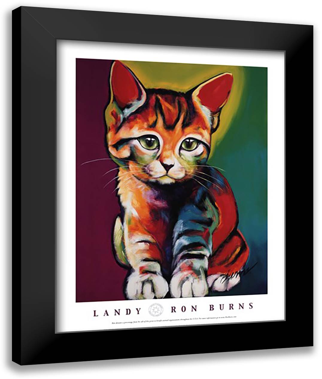 Landy 22x28 Black Modern Wood Framed Art Print Poster by Burns, Ron