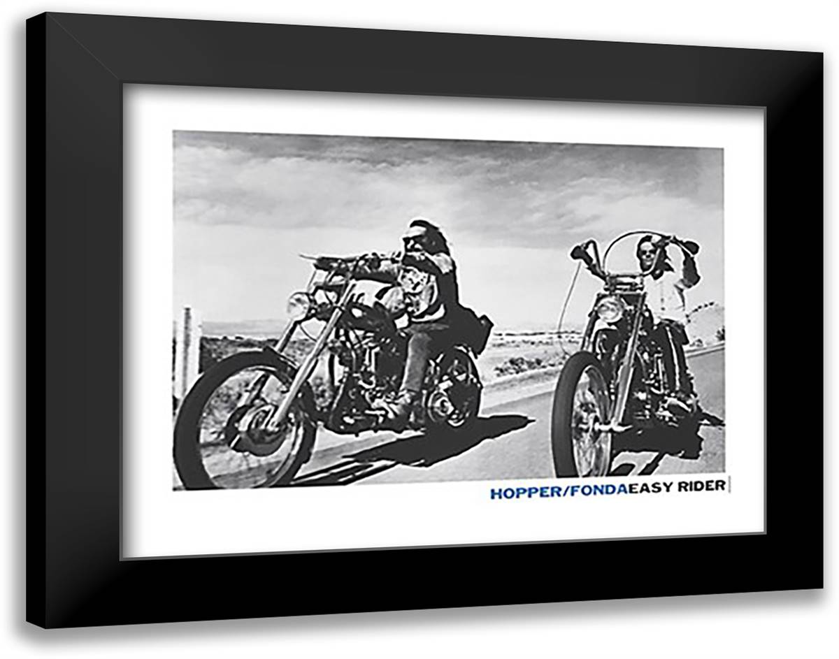 Easy Rider 36x28 Black Modern Wood Framed Art Print Poster by Bettmann-Corbis