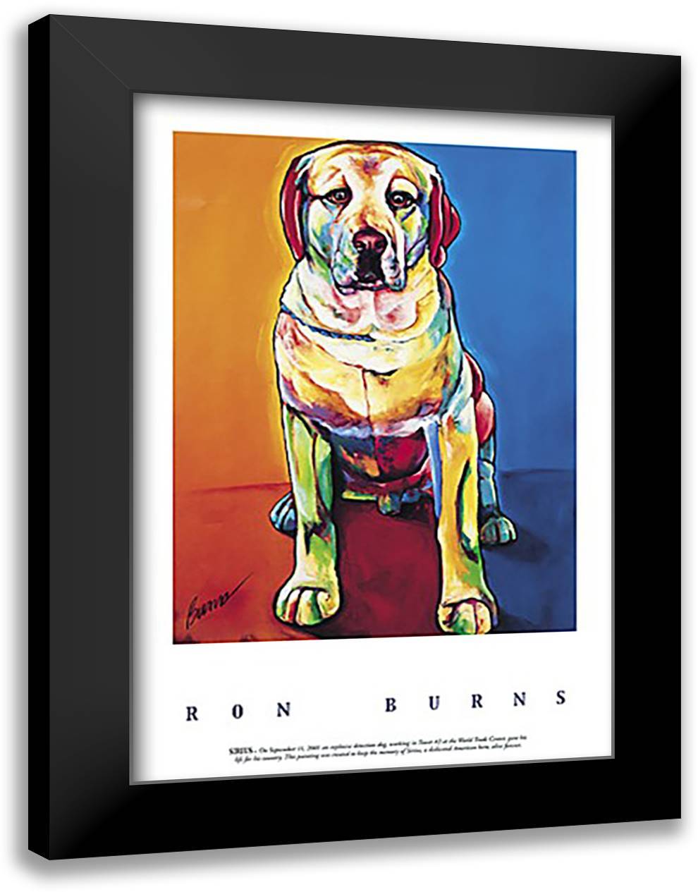 Sirius 28x40 Black Modern Wood Framed Art Print Poster by Burns, Ron