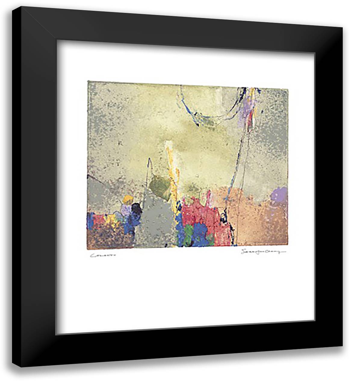 Calando 22x25 Black Modern Wood Framed Art Print Poster by Chang, Sara