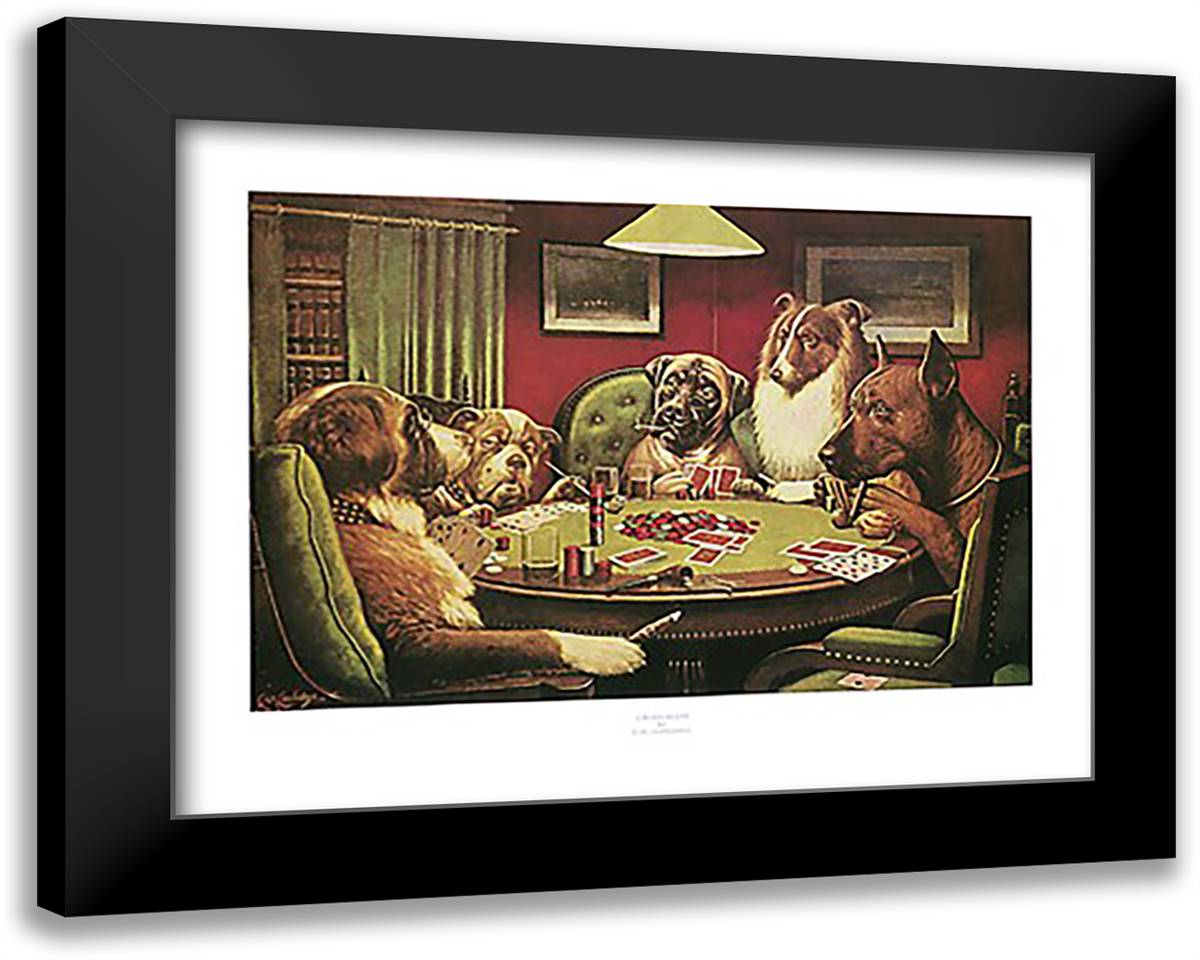 A Bold Bluff 29x23 Black Modern Wood Framed Art Print Poster by Coolidge, Cassius Marcellus