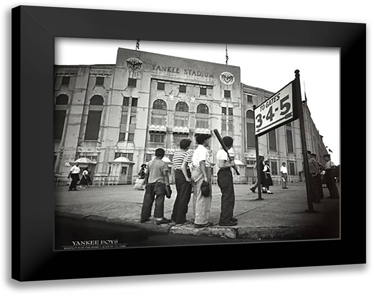 Yankee Boys 36x28 Black Modern Wood Framed Art Print Poster by Bettmann-Corbis