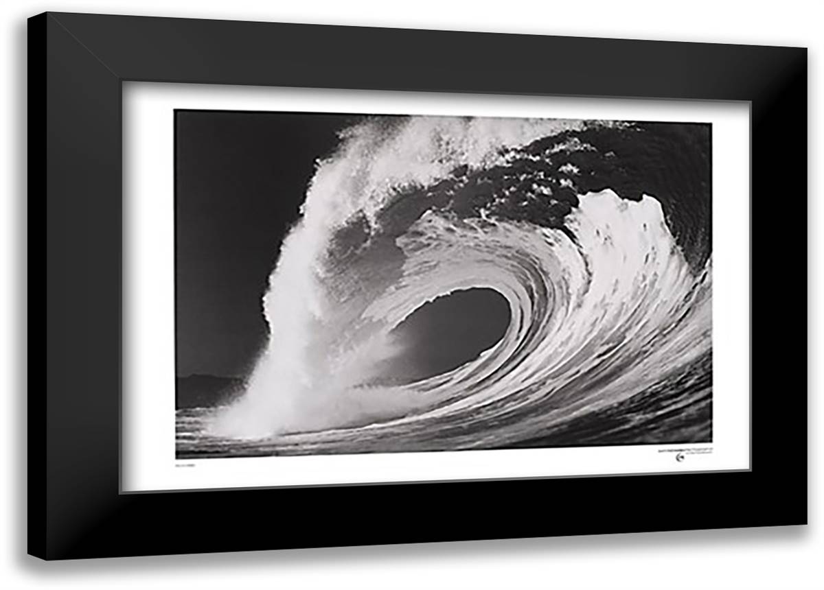 Pipeline, Hawaii 40x28 Black Modern Wood Framed Art Print Poster by Chang, Aaron