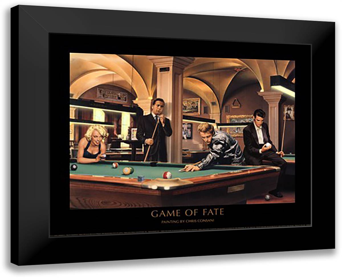 Game of Fate 18x15 Black Modern Wood Framed Art Print Poster by Consani, Chris