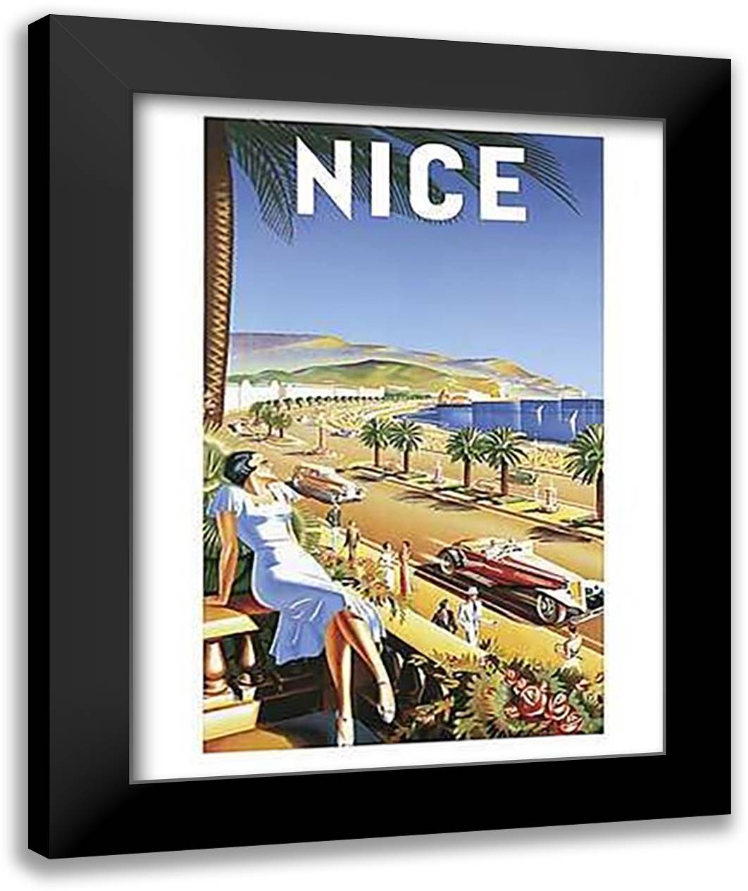 Nice 28x36 Black Modern Wood Framed Art Print Poster by D'hey, Eff