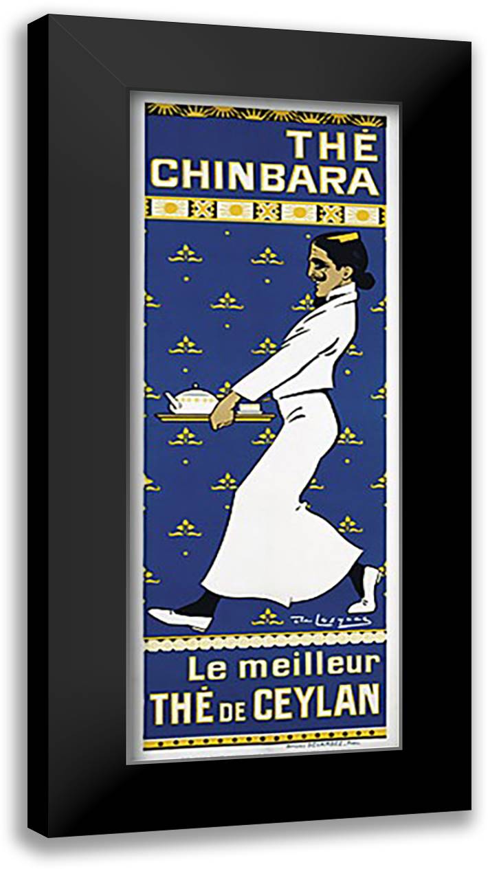 The Chinbara 17x40 Black Modern Wood Framed Art Print Poster by De, Daniel
