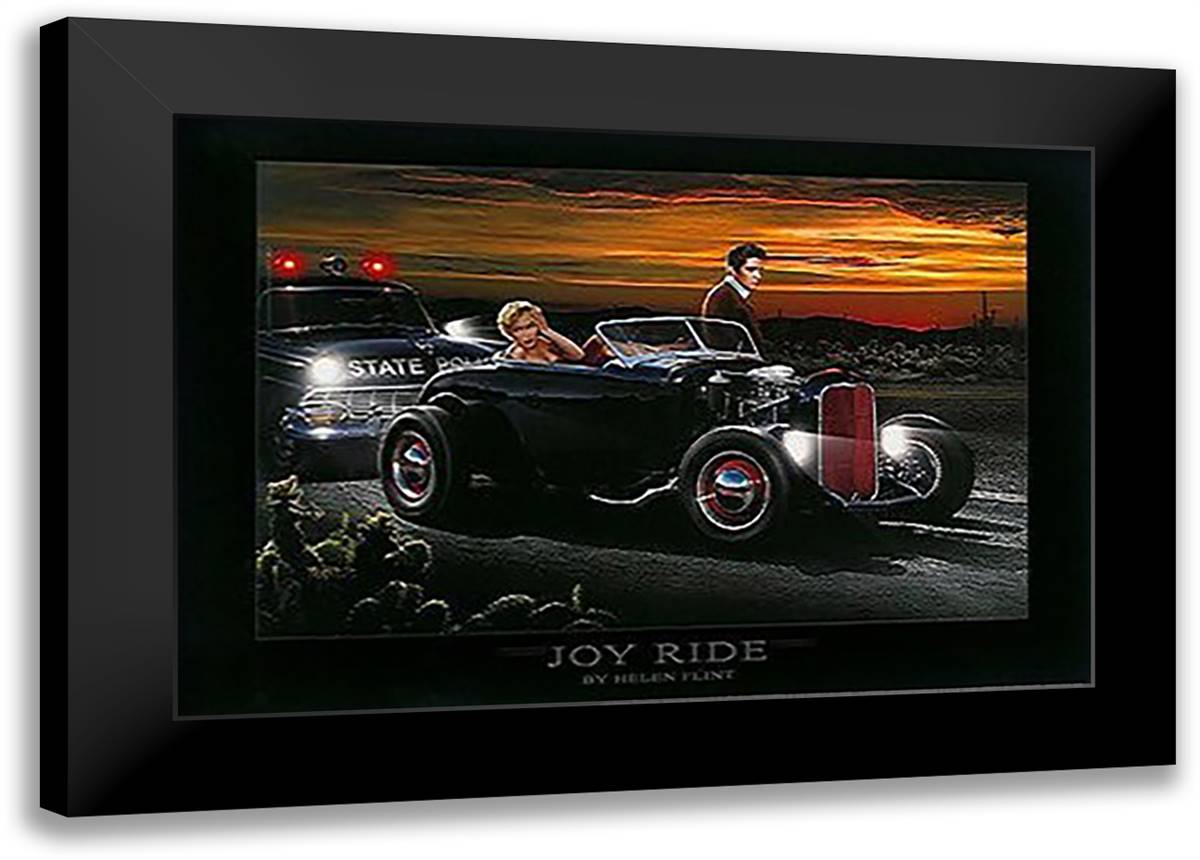 Joy Ride 18x15 Black Modern Wood Framed Art Print Poster by Flint, Helen
