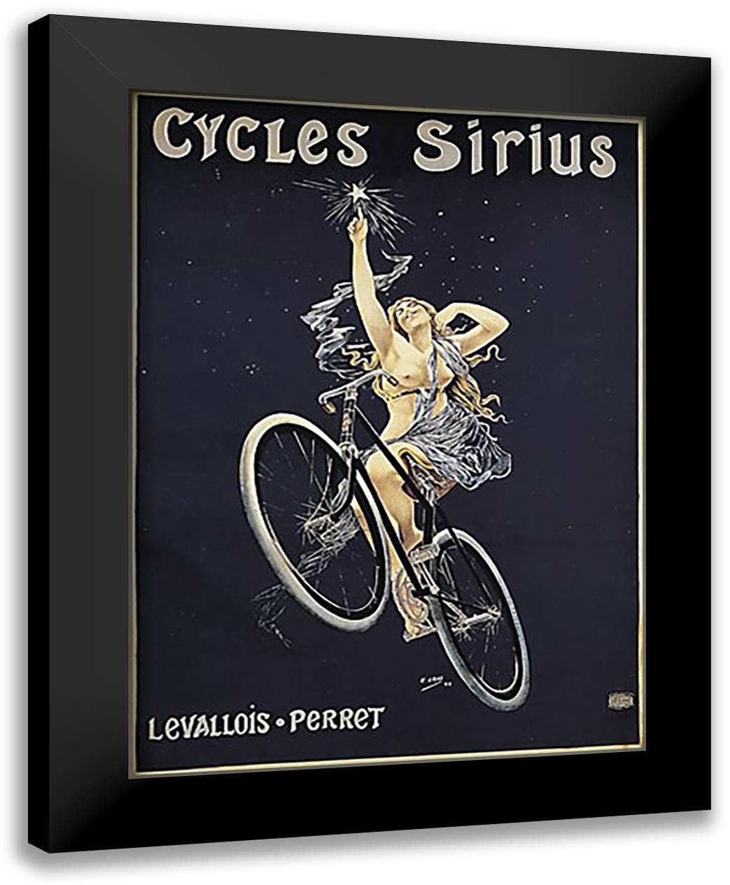 Cycles Sirius 22x29 Black Modern Wood Framed Art Print Poster by Gray, H.