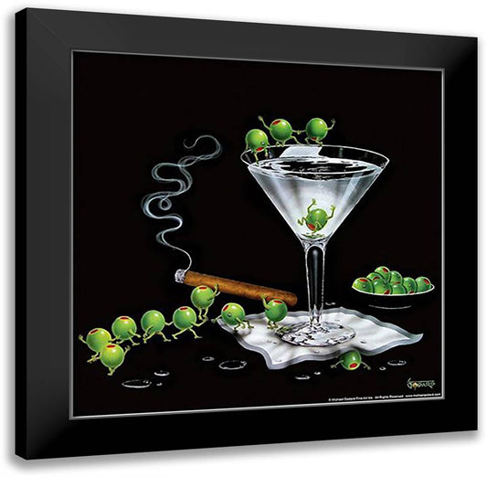 Martini Limbo 16x16 Black Modern Wood Framed Art Print Poster by Godard, Michael