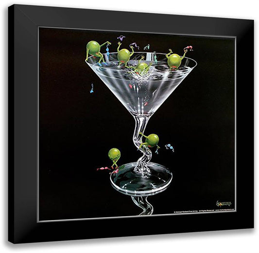 Olives Gone Wild 16x16 Black Modern Wood Framed Art Print Poster by Godard, Michael