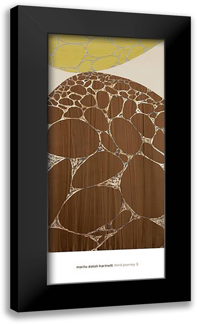 Third Journey 3 16x32 Black Modern Wood Framed Art Print Poster by Hartnett, Marilu