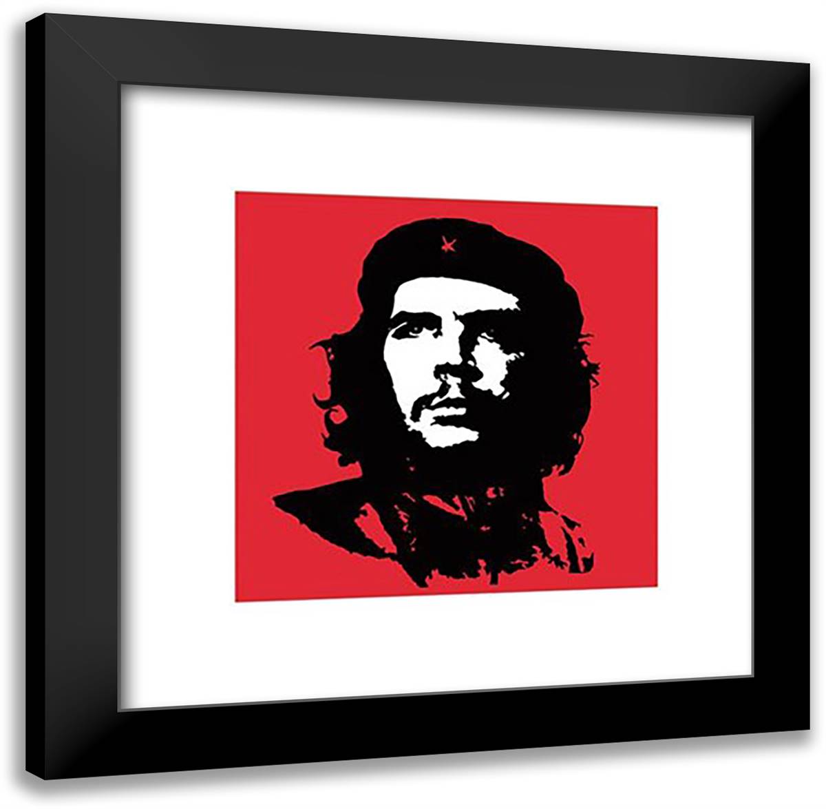 Che Guevara ??? Red 20x20 Black Modern Wood Framed Art Print Poster by Korda, Alberto