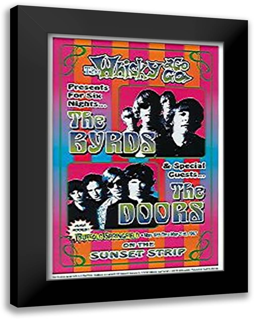 The Byrds, The Doors 18x24 Black Modern Wood Framed Art Print Poster by Loren, Dennis