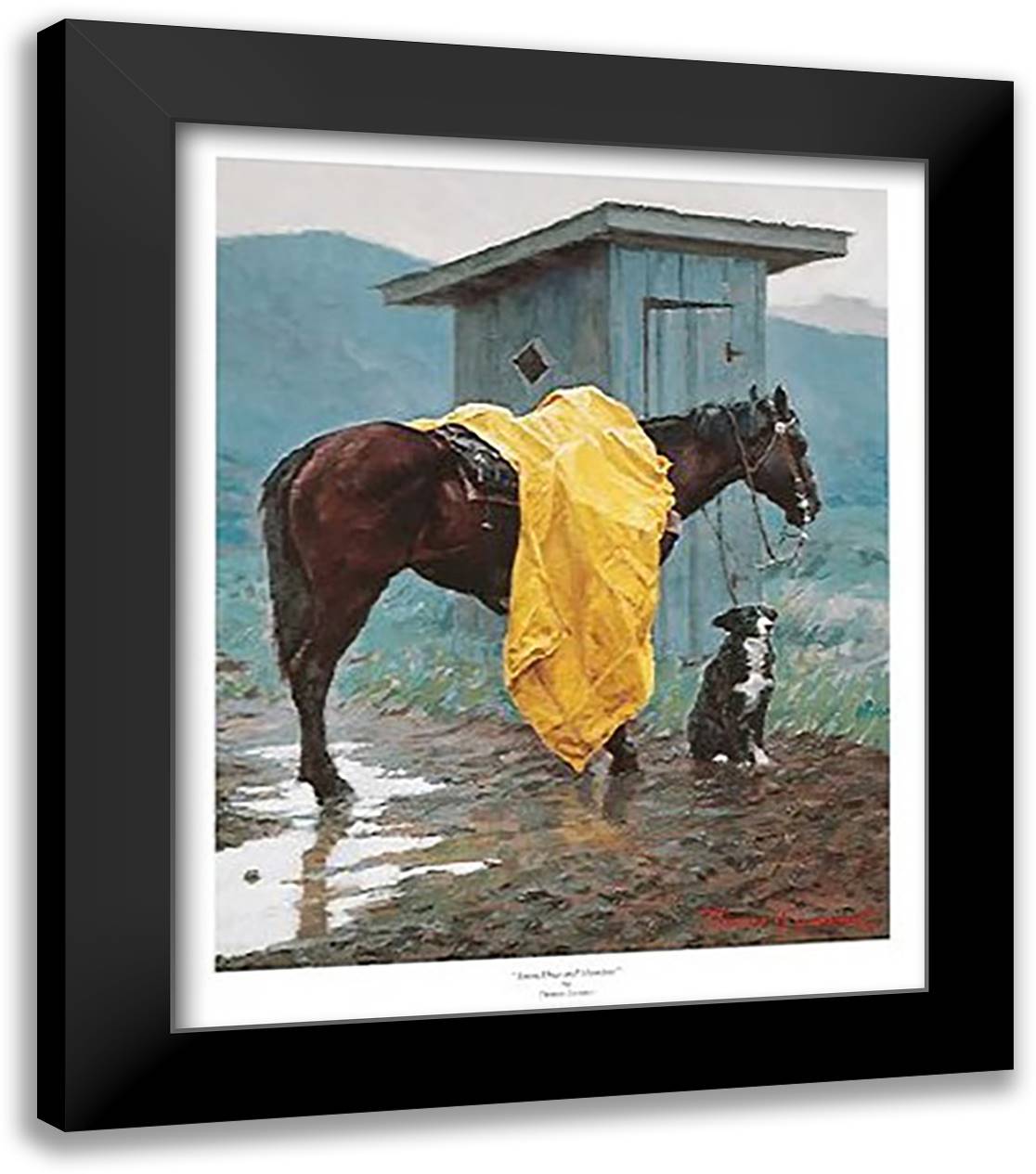 Rainy Days and Mondays 22x27 Black Modern Wood Framed Art Print Poster by Lorimer, Thomas